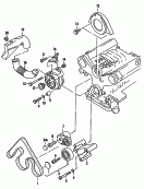 connecting and mounting partsfor alternatoridler pulleyPoly-V-belt