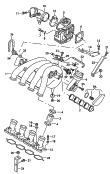 Throttle valve control elementvariable intake manifold