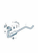 Exhaust pipe with catalyst