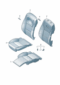 Seat paddingpadding for backrestseat and backrest cover