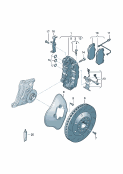 Неподвижный суппортКорпус тормозного суппортаКерамический тормозной диск(вентилируемый)
