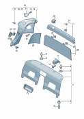Rear panel trimside trim panelsTrim for rear shelfpanel             see illustration: