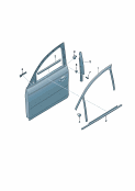 guida del finestrinoguarnizione fessura cristallocornice per montante b