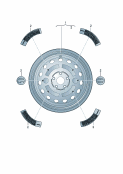 Steel rim with folding tyre(emergency wheel)