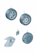 Оригинальные аксессуарыАлюминиевый колёсный диск сзимней шиной*функция 