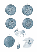Оригинальные аксессуарыАлюминиевый колёсный диск сзимней шиной