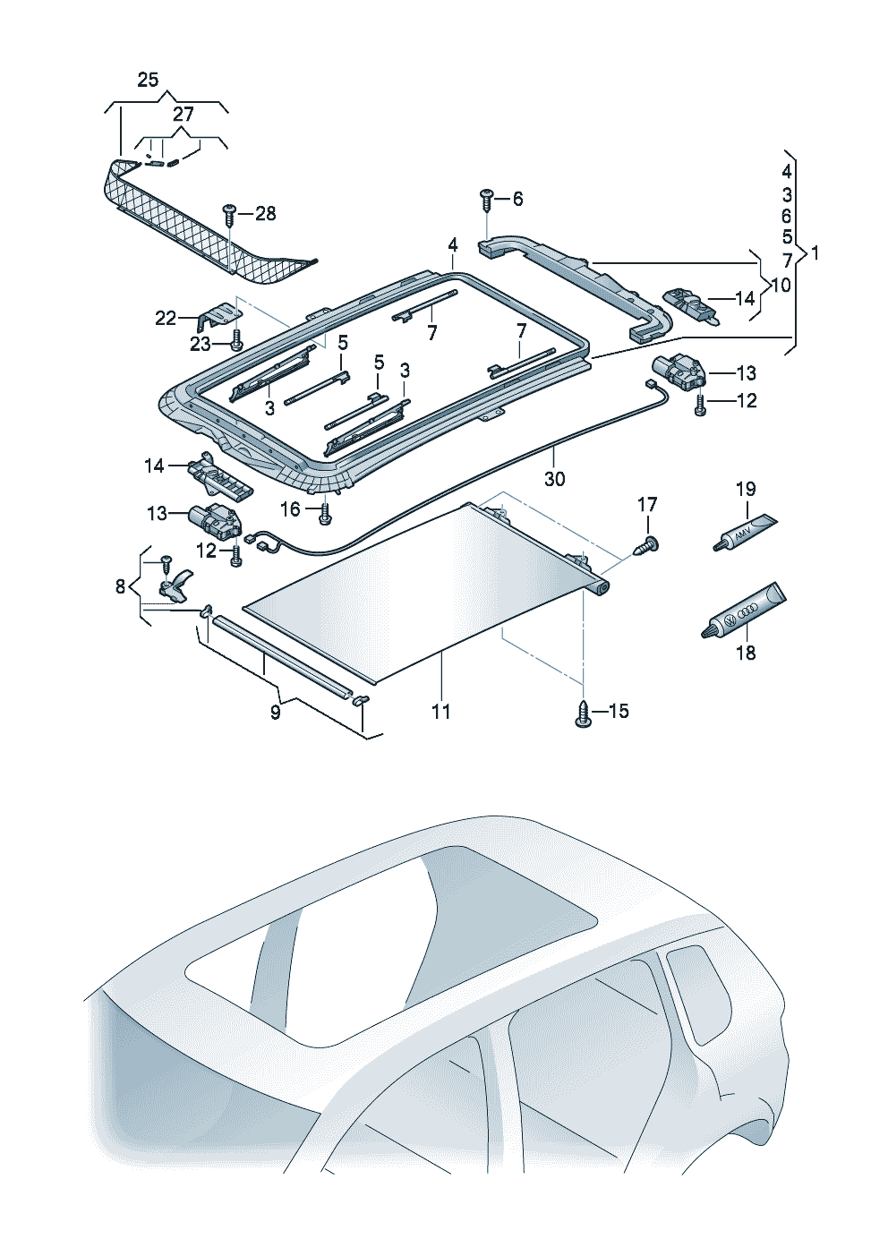 cortinilla parasoltecho deflector panoramico  - Leon (SEAT) - le