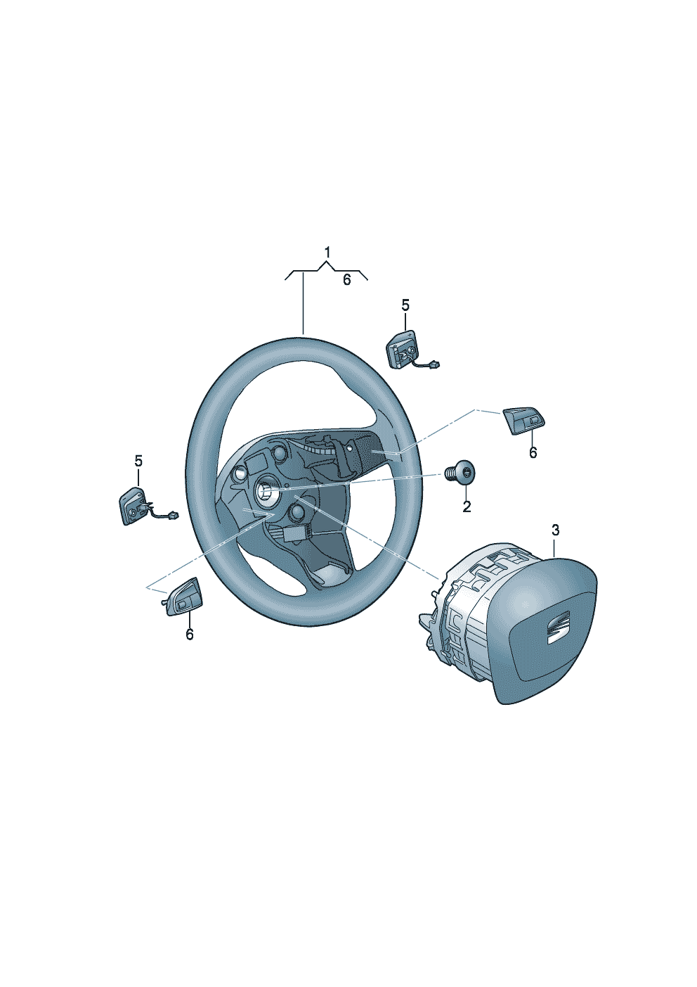 Рулевое колесо  - Leon (SEAT) - le