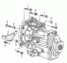 Детали крепления для двигателяи КПдля 5-ступ. механической КП