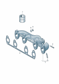 Colector de escape con turbo-compresor de gases de escape            vease ilustracion: