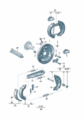 Барабанные тормозаТормозный щитКолёсный тормозной цилиндрТормозная колодка с накладкой F             >> 6L-7-108 000*