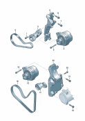 connecting and mounting partsfor alternatorPoly-V-beltfor vehicles with manuallyregulated heater
