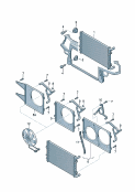 CAJA termostato aguaRadiador para refrigeranteanillo ventiladorsoporte p. ventilador radiador