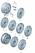 Стальной дискКолпак колеса F             >> 6L-6-125 000