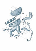 Exhaust manifold with turbo-charger             see illustration: