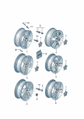 Алюминиевый дискКолпак колеса       см. панель иллюстраций: