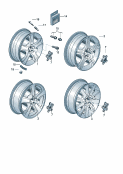 Алюминиевый дискКолпак колеса       см. панель иллюстраций: