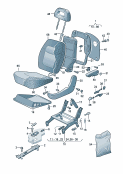 Complete seat with backrestand headrest        see illustration also: