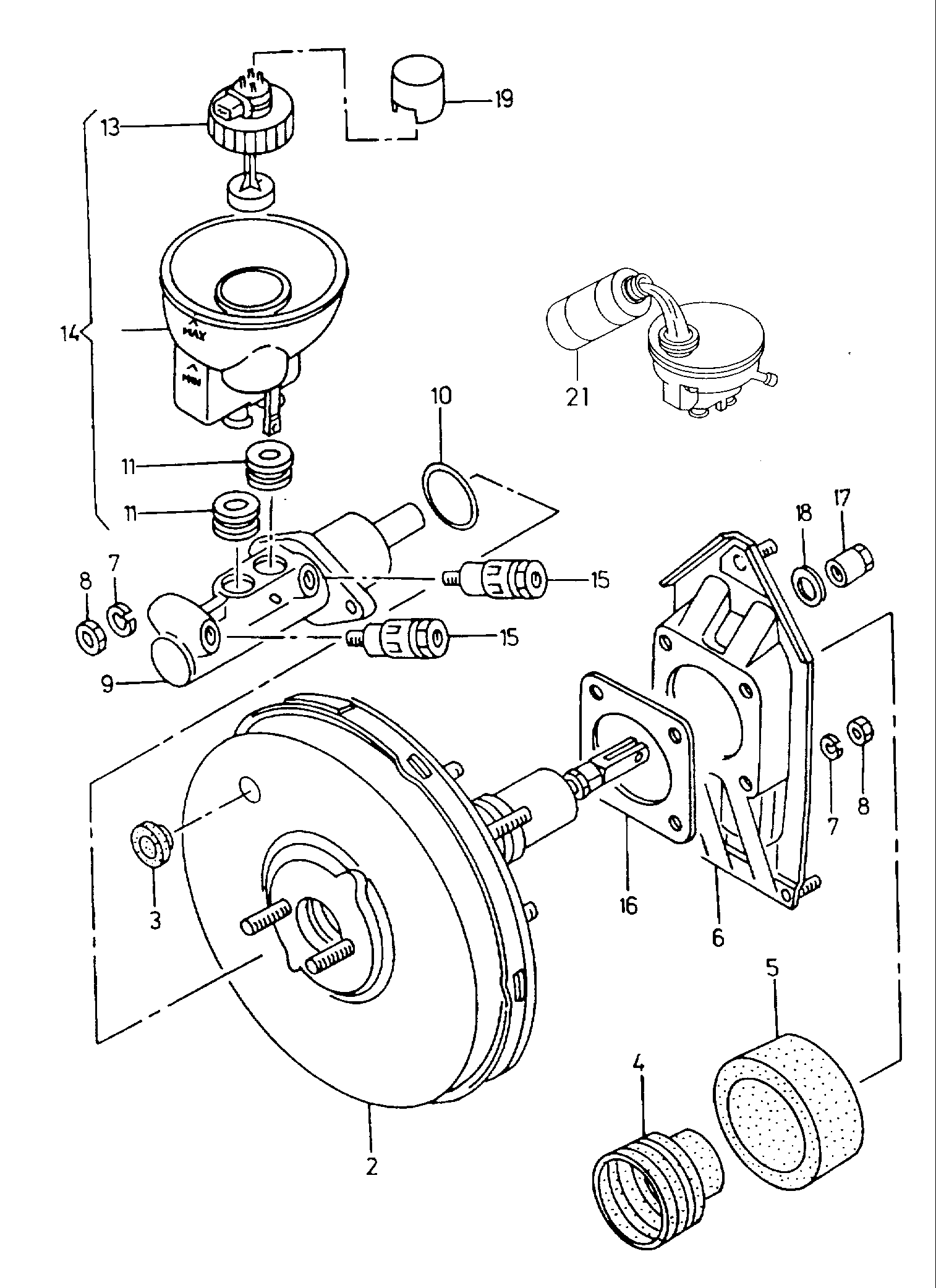 brake servo with attachment<br>parts  - Pick Up - pick