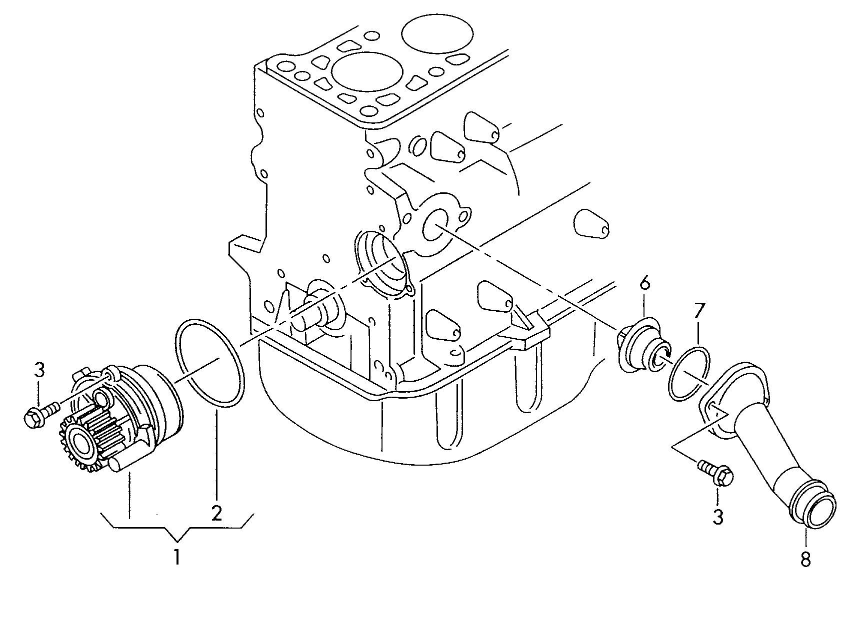 Kühlmittelpumpe 1,6-2,0Ltr. - Octavia - oct