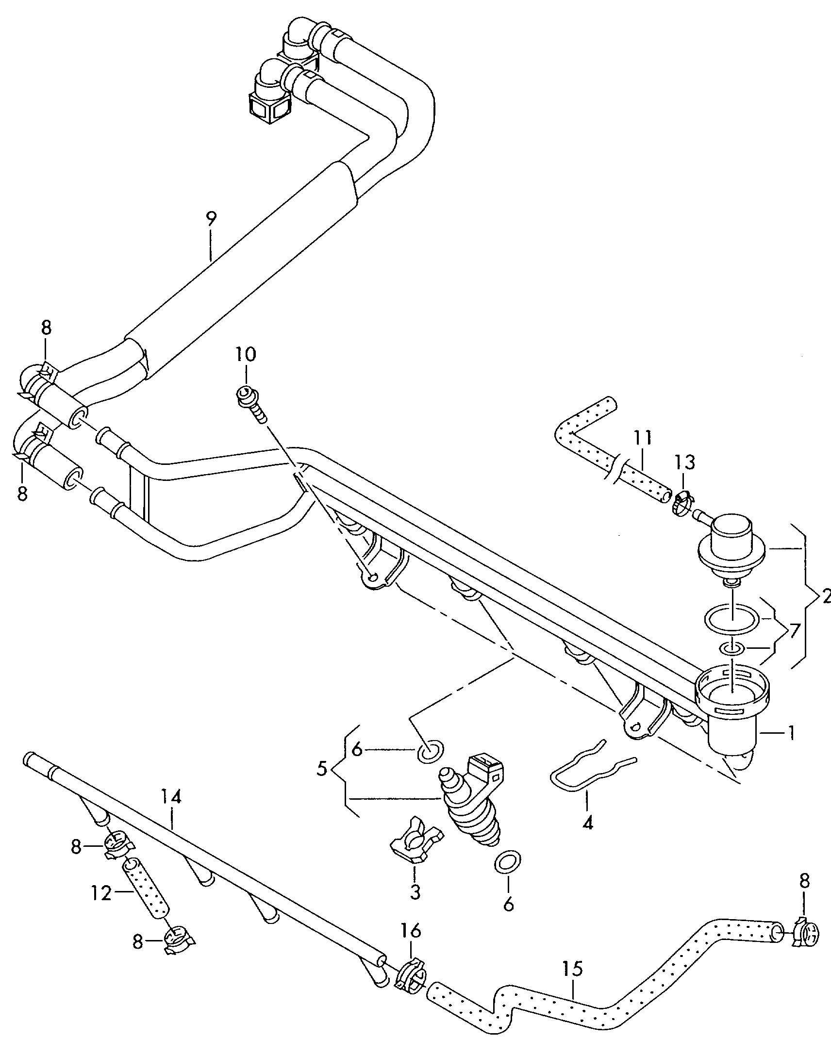 Rampe dinjection 1,6-2,0l - Octavia - oct