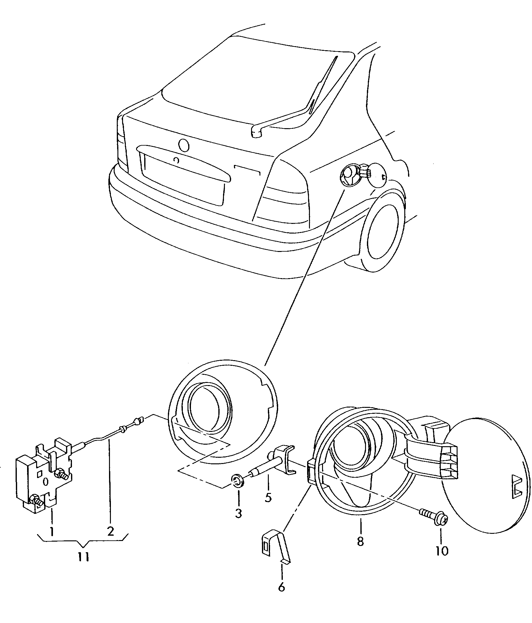 Fuel filler flap  - Octavia - oct