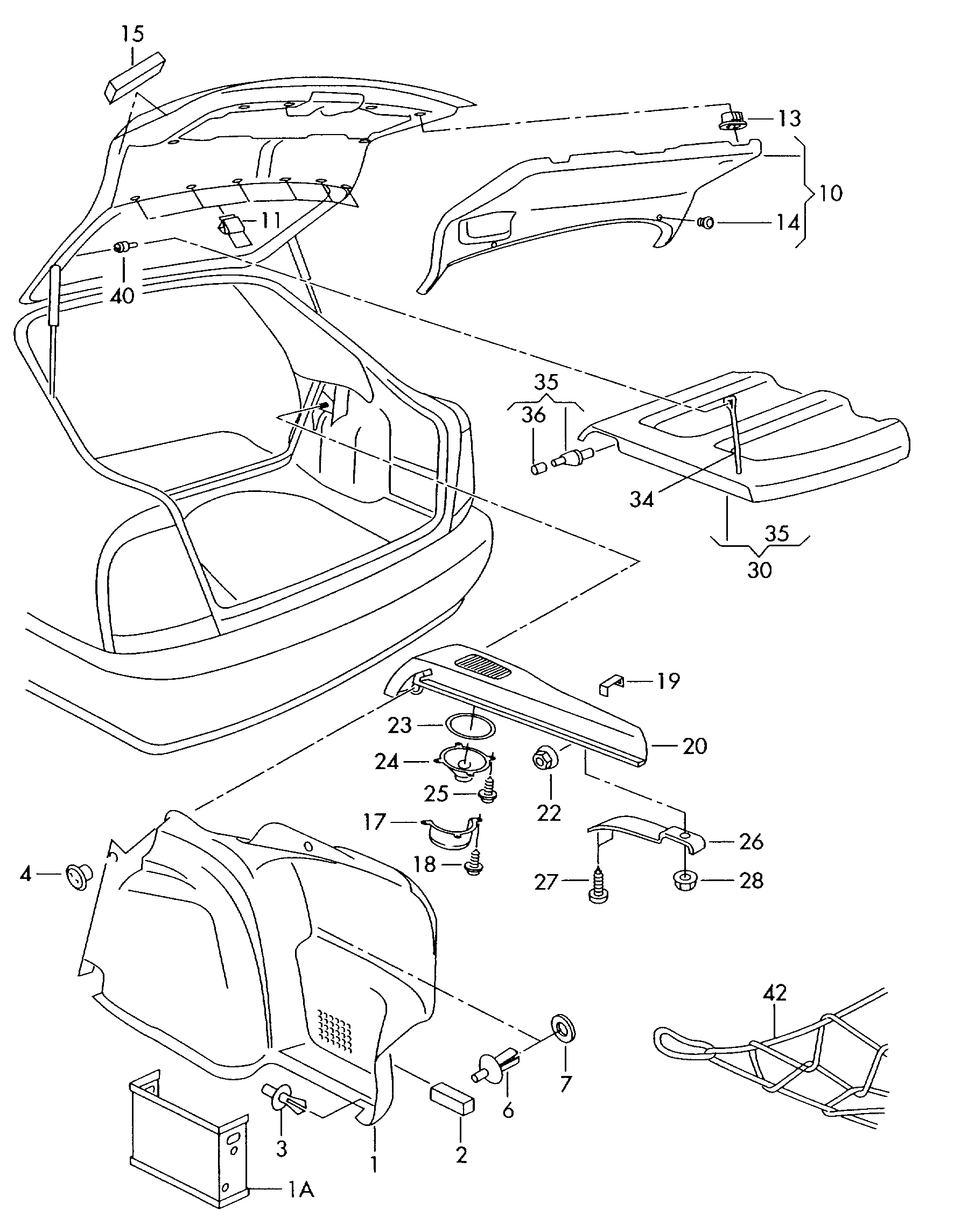 Revestimiento del maleteroCubierta de la zona de cargaguarnecido de porton posterior lateral - Octavia - oct