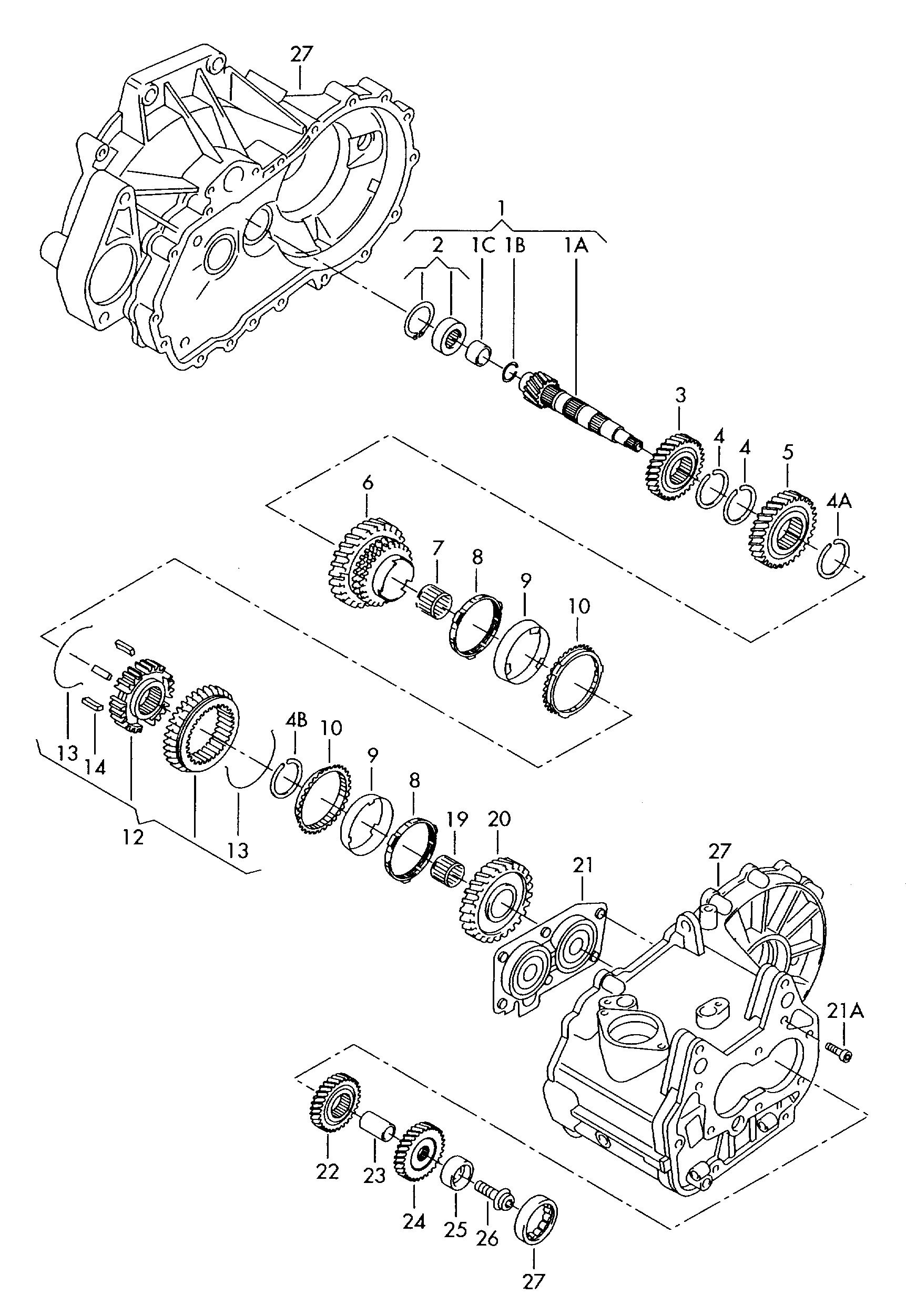 Räder und WellenAbtriebswellefür 6-Gang Schaltgetriebe  - Octavia - oct