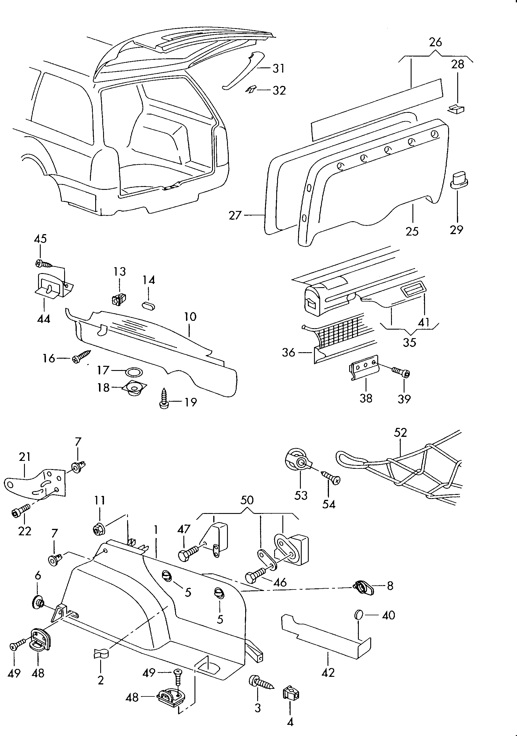 moqueta del maleteroCubierta de la zona de cargaguarnecido de porton posterior lateral - Octavia - oct