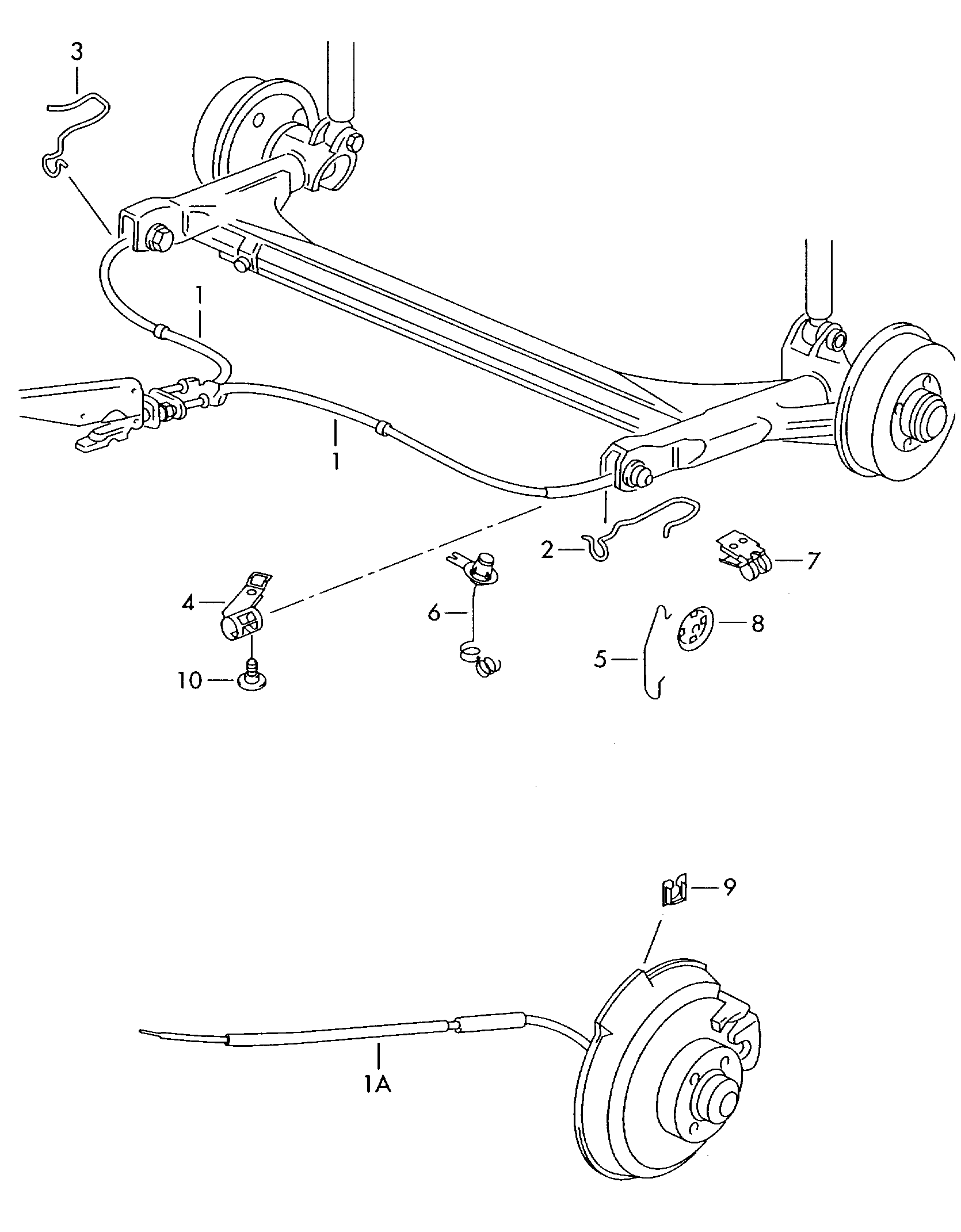 brake cable rear - Fabia - fab