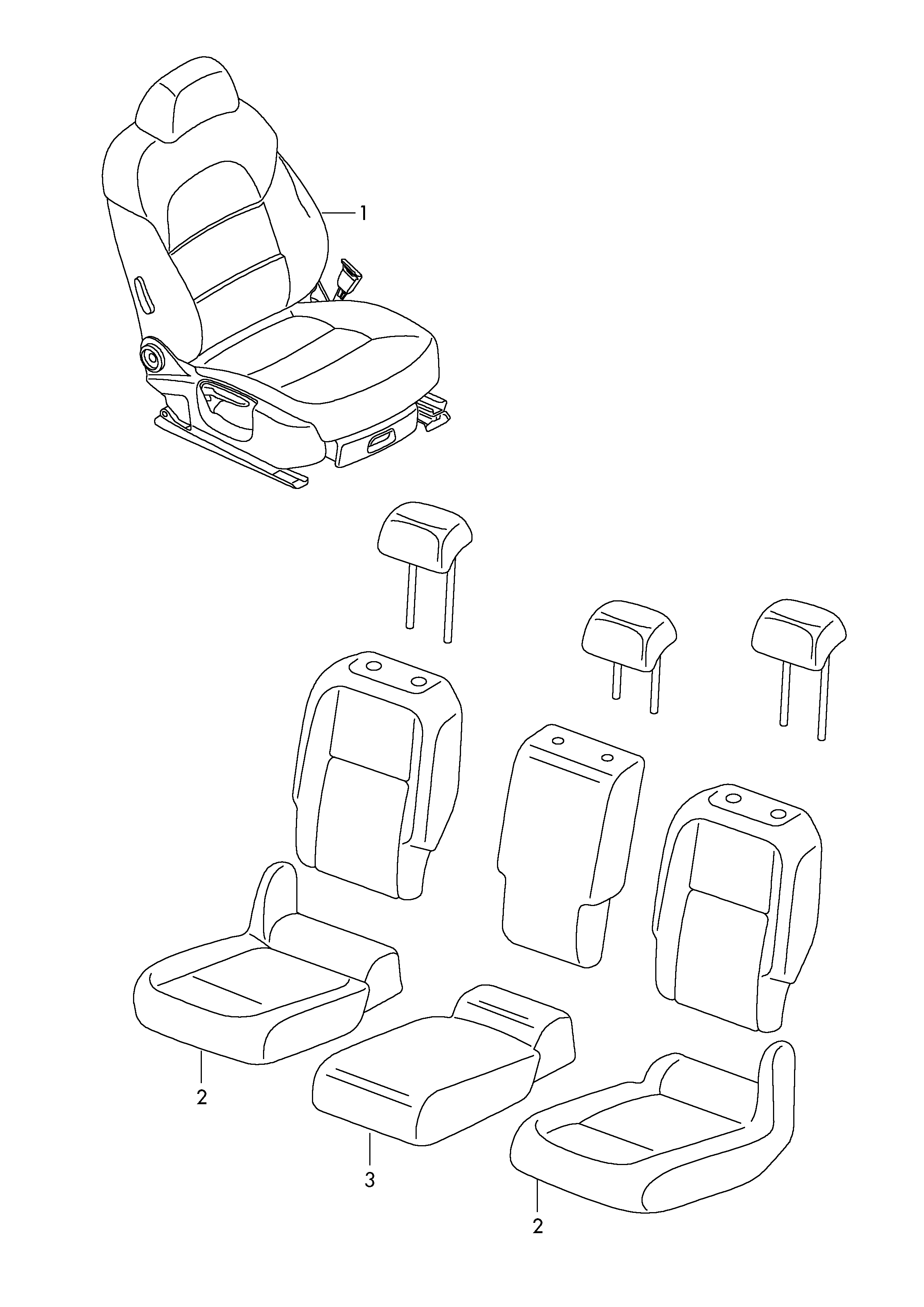 seat, complete<br/> The part number<br><br/> must be ordered<br><br/> manually<br><br/> by indicating<br><br/> the vehicle<br><br/> ID number front - Yeti - yet