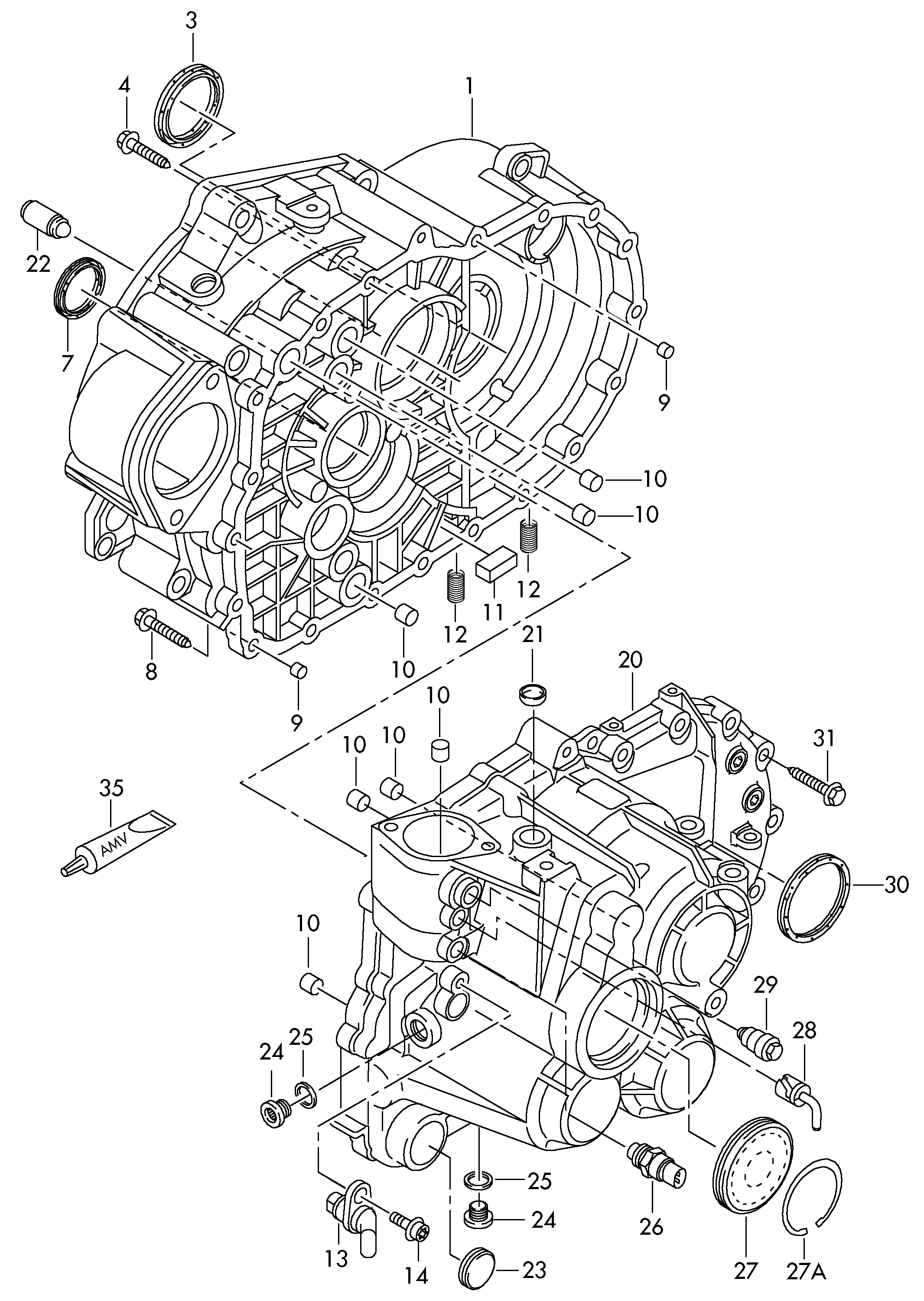 Gear housing6-speed manual transmission  - Octavia - oct
