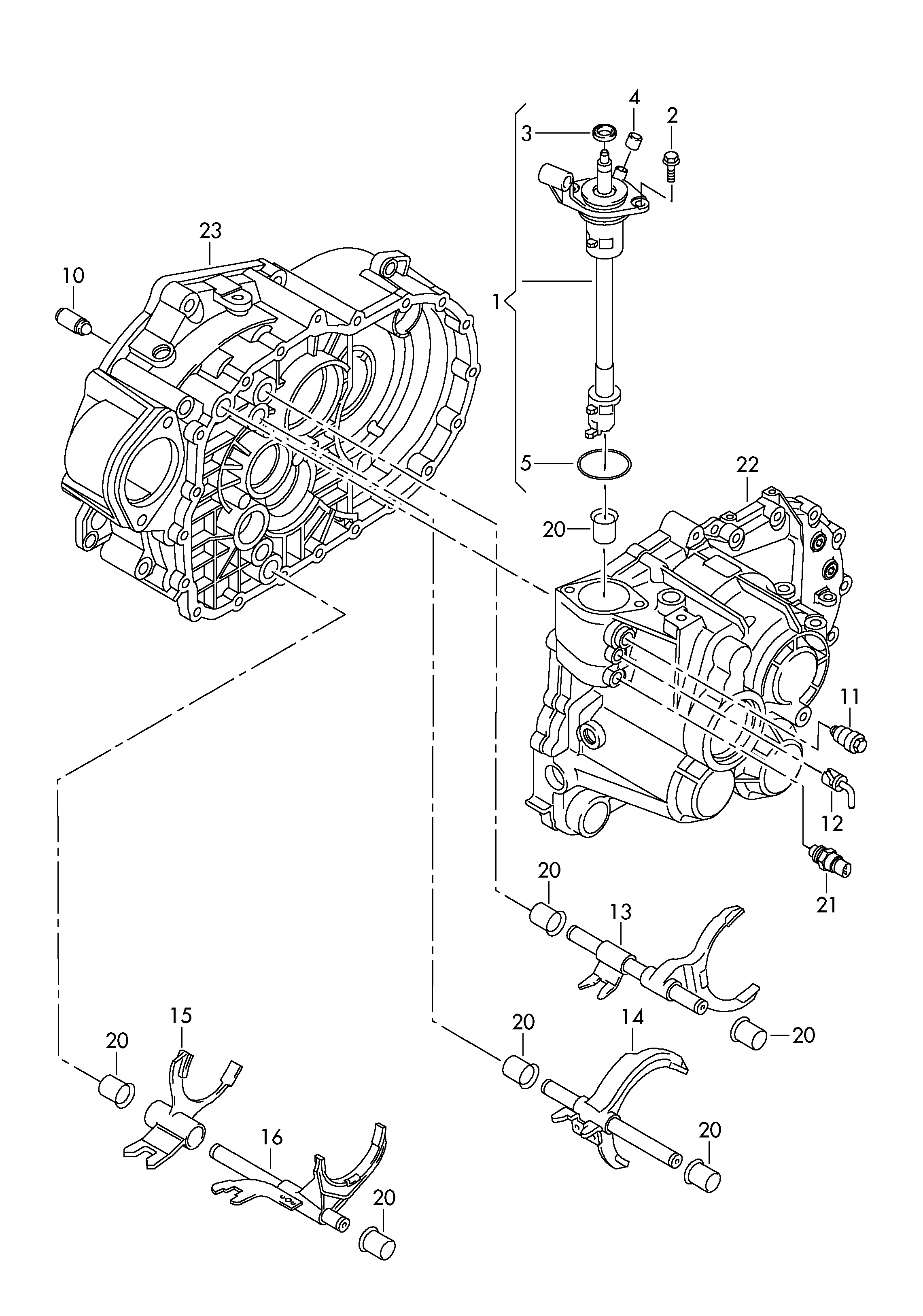 Механизм переключенияВилка включениядля 6-ступен. механической КП MQ350 - Yeti - yet