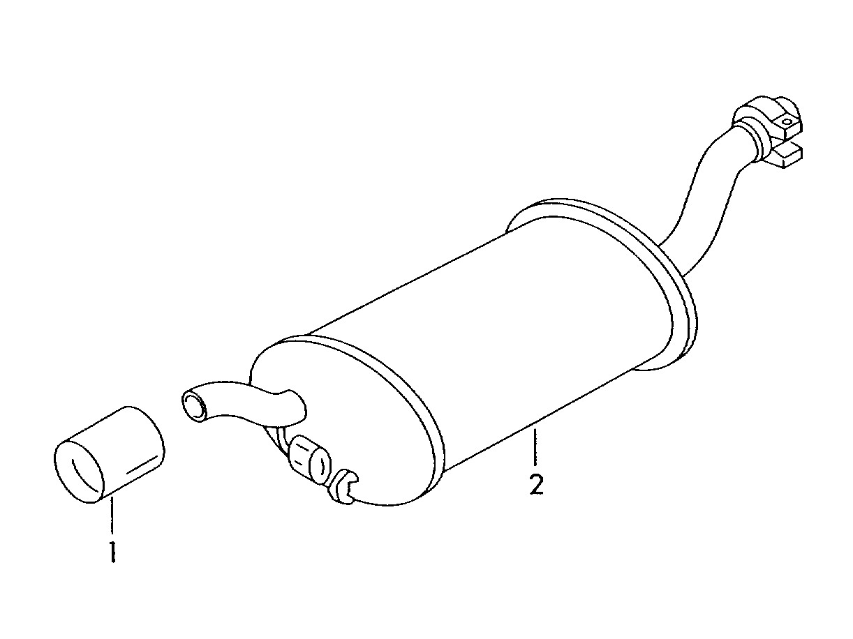 tubo terminal de gases escapesilenciador final  - Fabia - fab