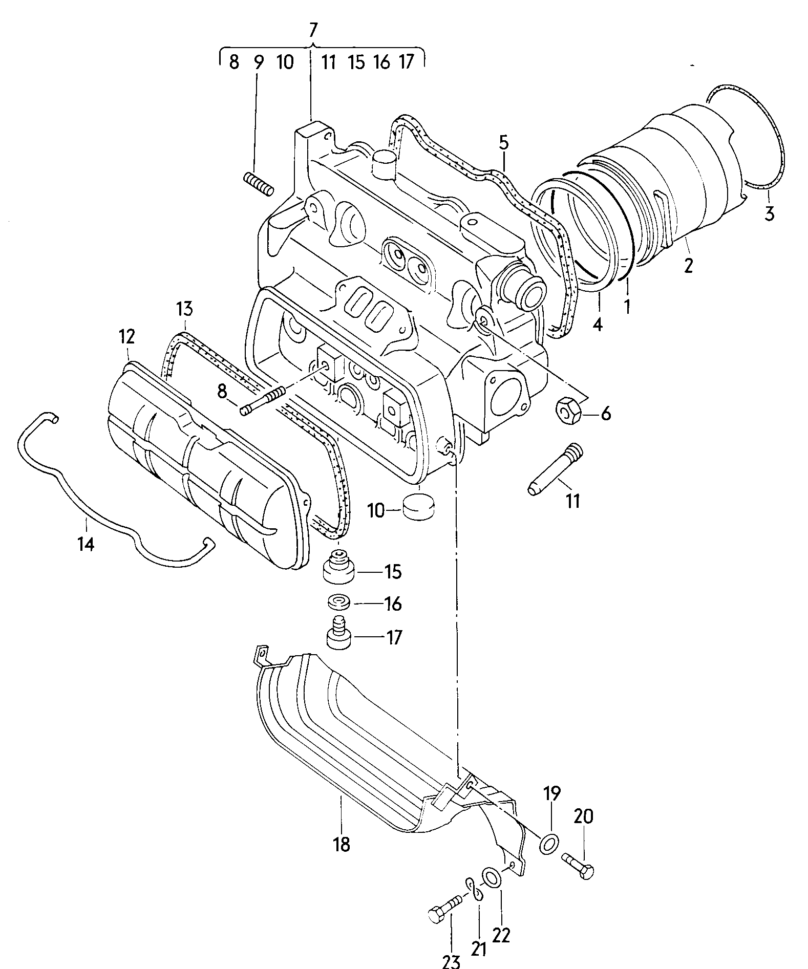 Cylinder headcylinder liner 1.9/2.1Ltr. - Typ 2/syncro - t2