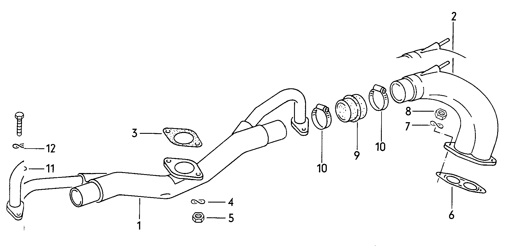 Впускной коллекторПатрубок впускного тракта 1,6 л - Typ 2/syncro - t2