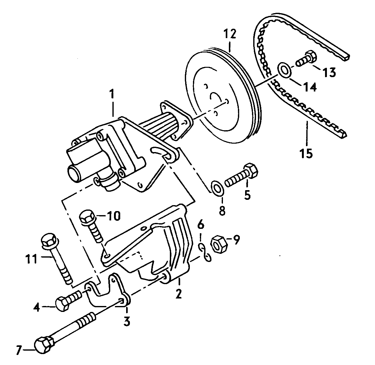 pompa idraulicaper servosterzo 1,9/2,1 l - Typ 2/syncro - t2