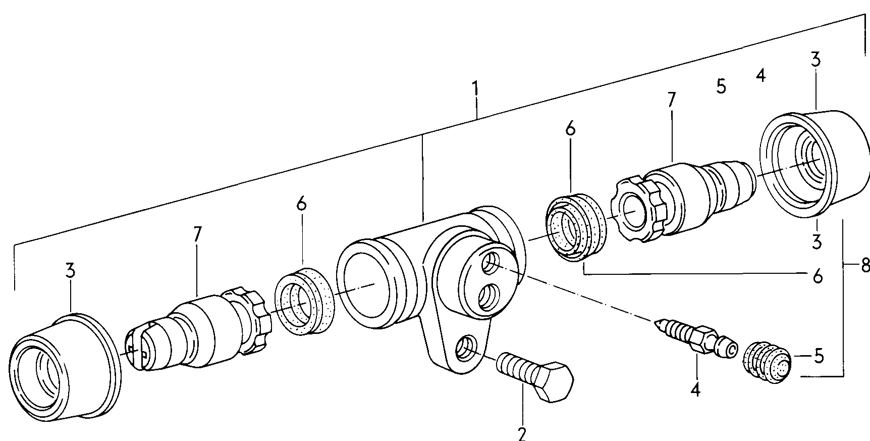 wheel brake cylinder rear - Typ 2/syncro - t2
