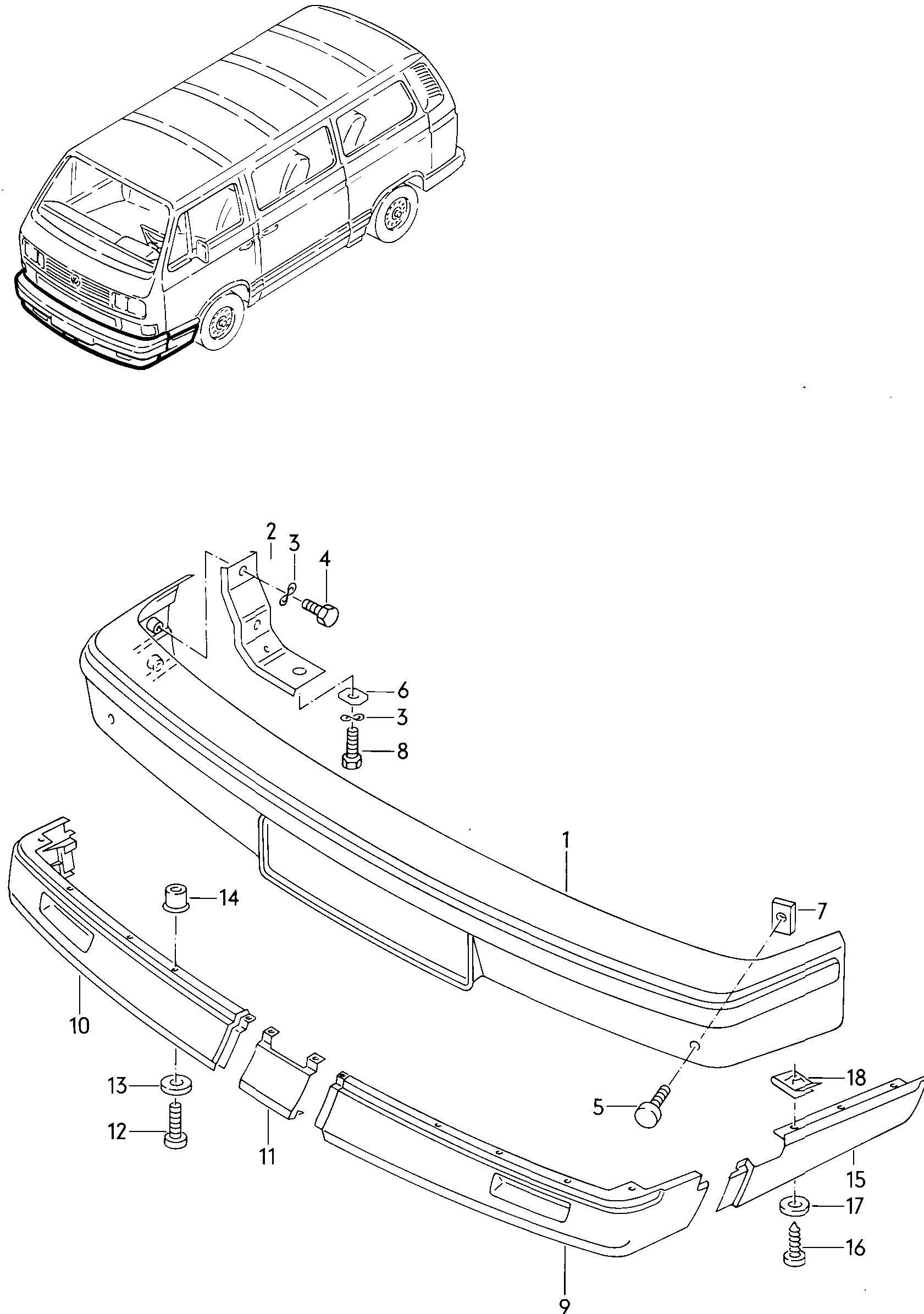 parachoquesspoiler delantero - Typ 2/syncro - t2