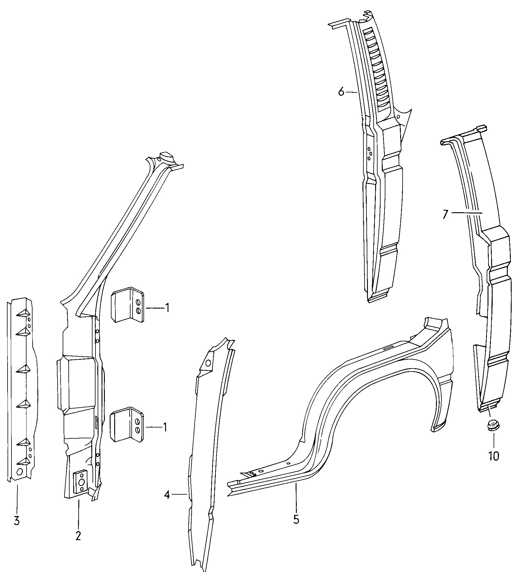 Säule A und B, Kniestück  - Typ 2/syncro - t2