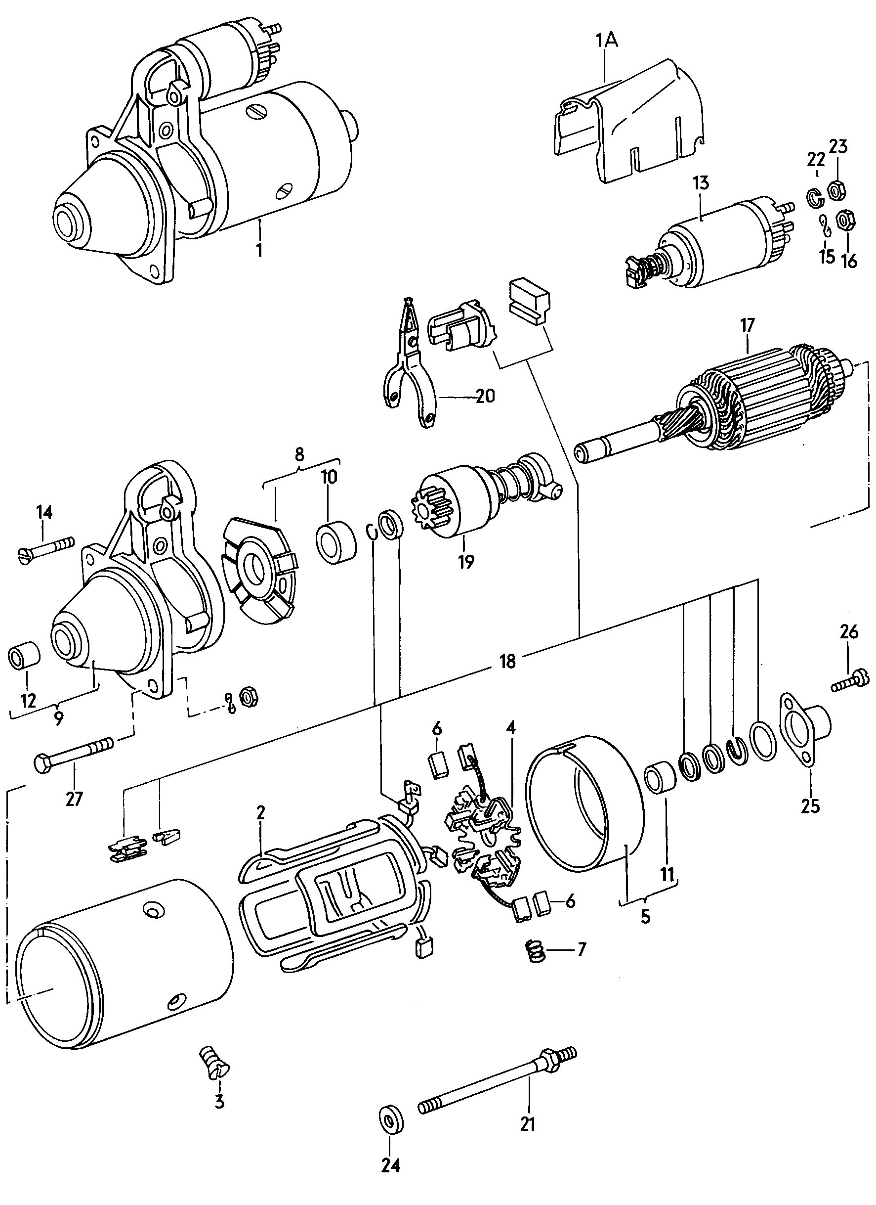 startmotor en onderdelen  - Typ 2/syncro - t2