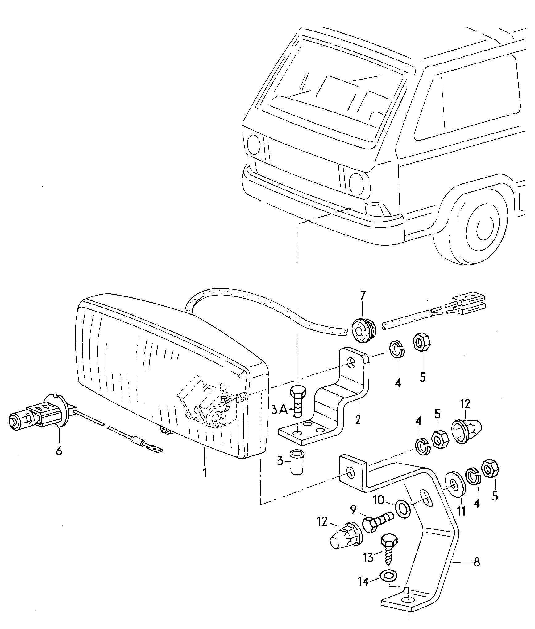 Halogennebelscheinwerfer  - Typ 2/syncro - t2