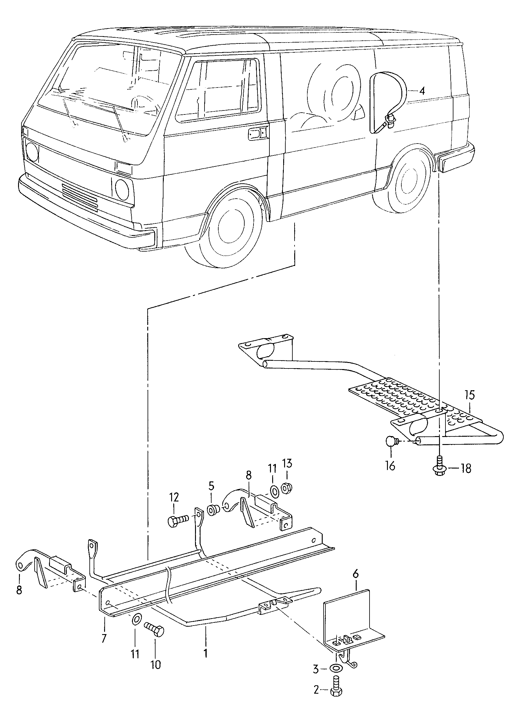fixation roue de secours fourgoncombi - LT, LT 4x4 - lt