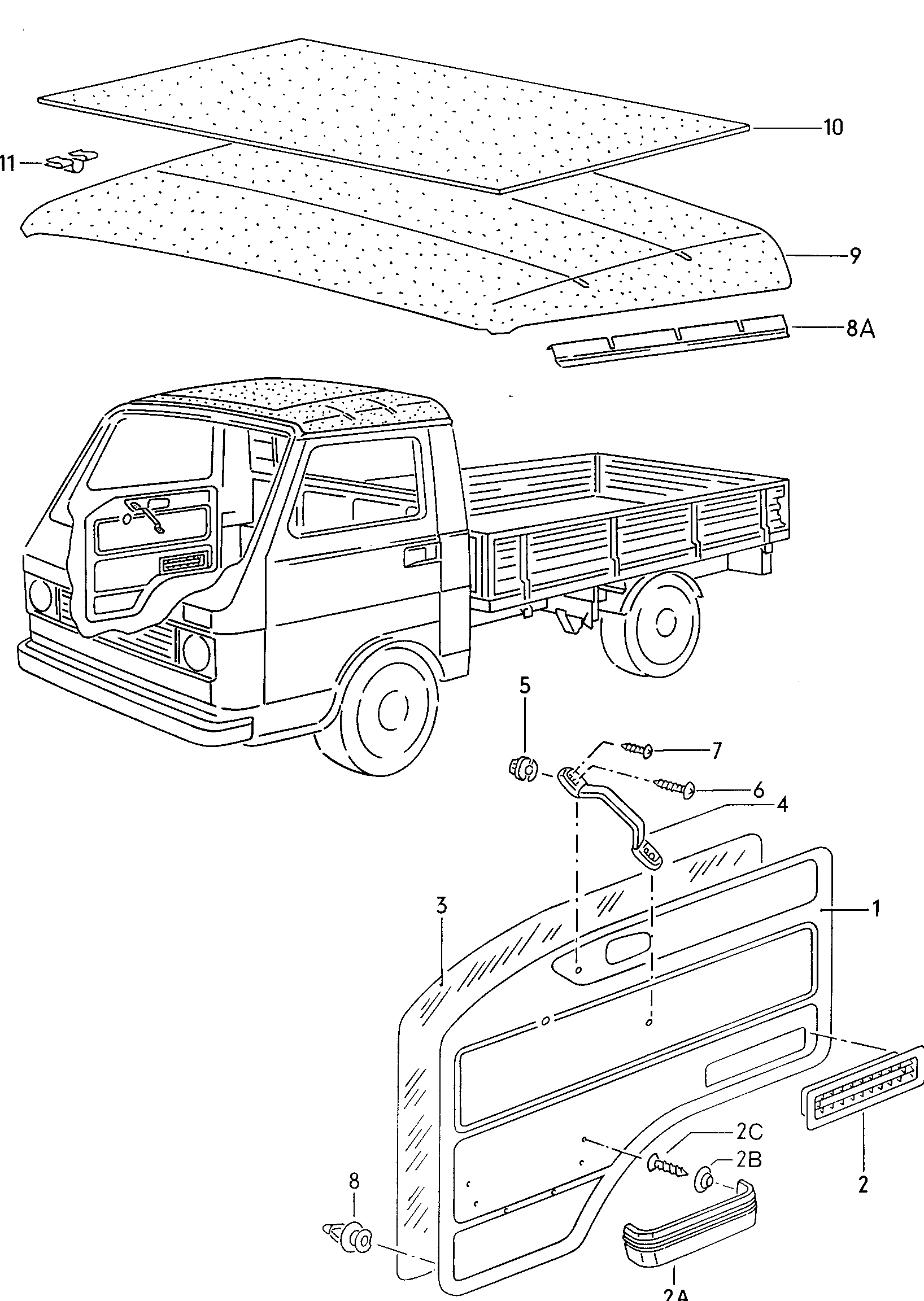 Tavan kaplaması Çift kabinKamyonet - LT, LT 4x4 - lt