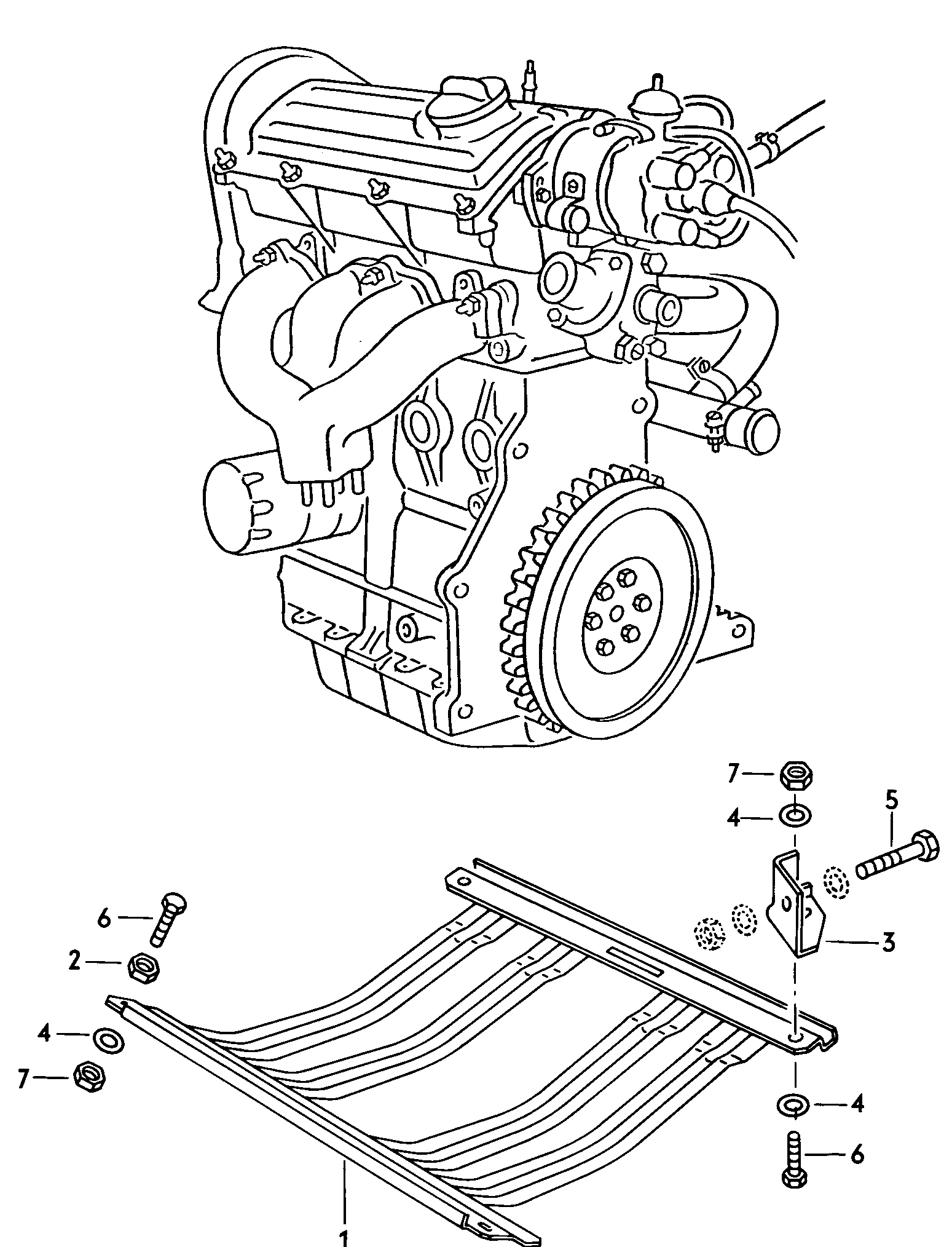 cadre de protection de moteur  - Polo/Derby/Vento-IND - po