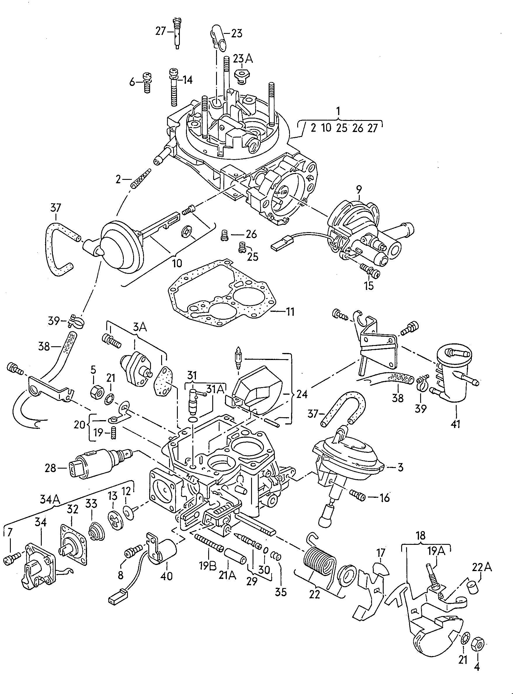 carburateur-pieces de detail 2 E 3 - Polo/Derby/Vento-IND - po