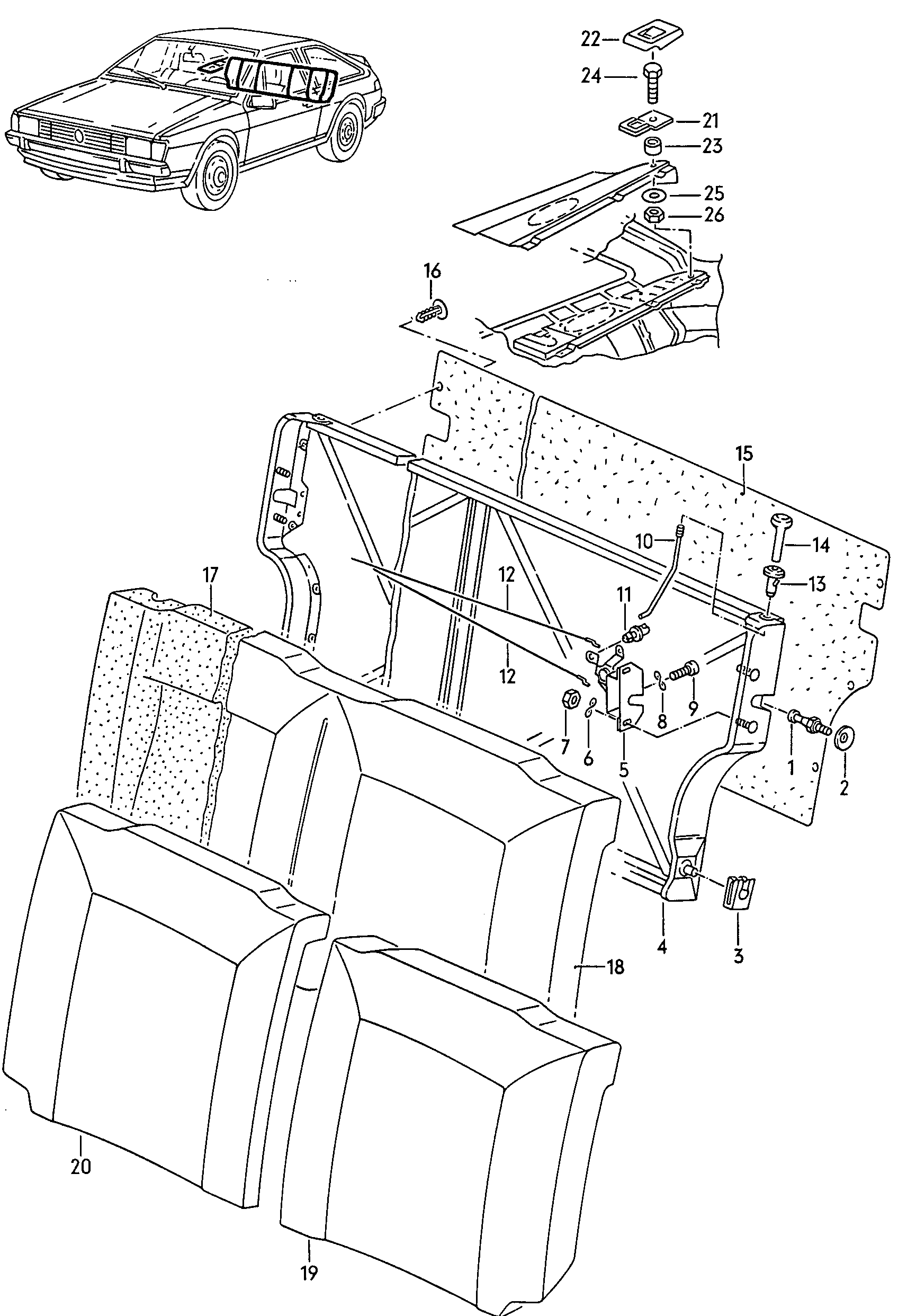 backrest rear - Scirocco - sci