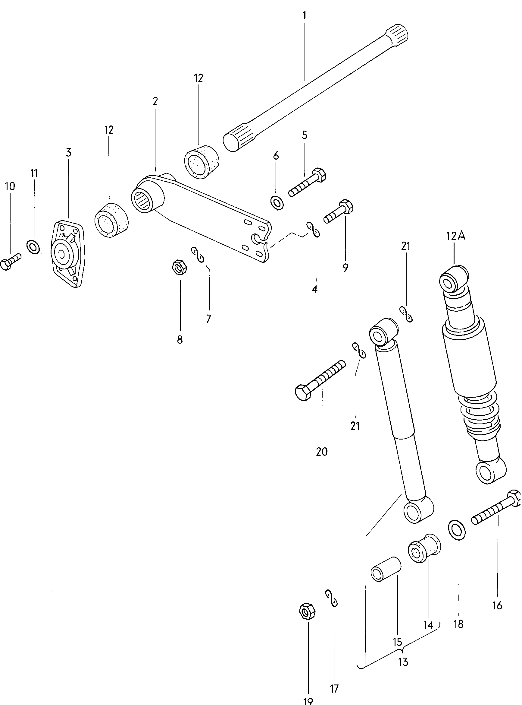 Amortiguadores trasero - Typ 2/syncro - t2