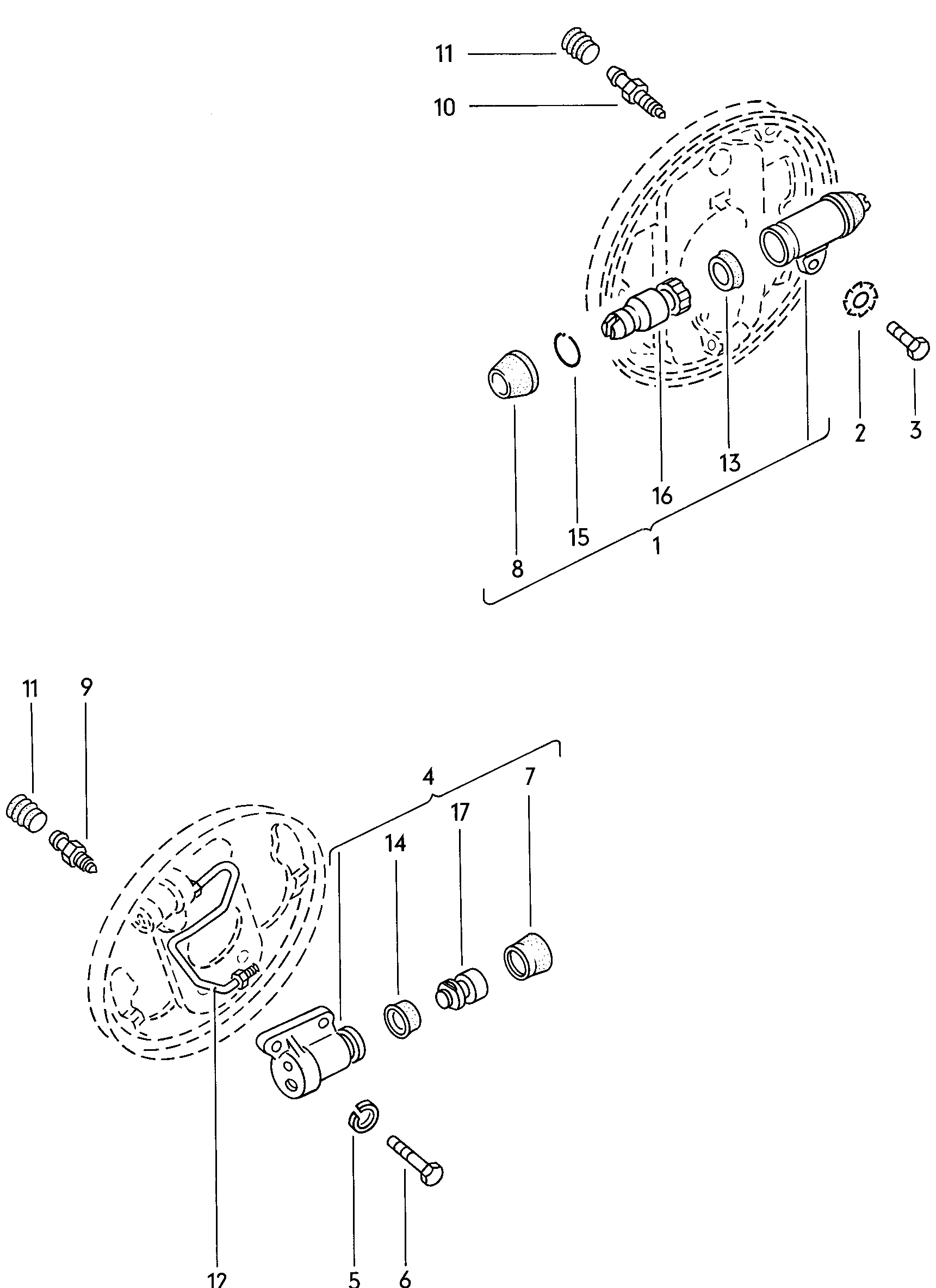Radbremszylinder  - Typ 2/syncro - t2