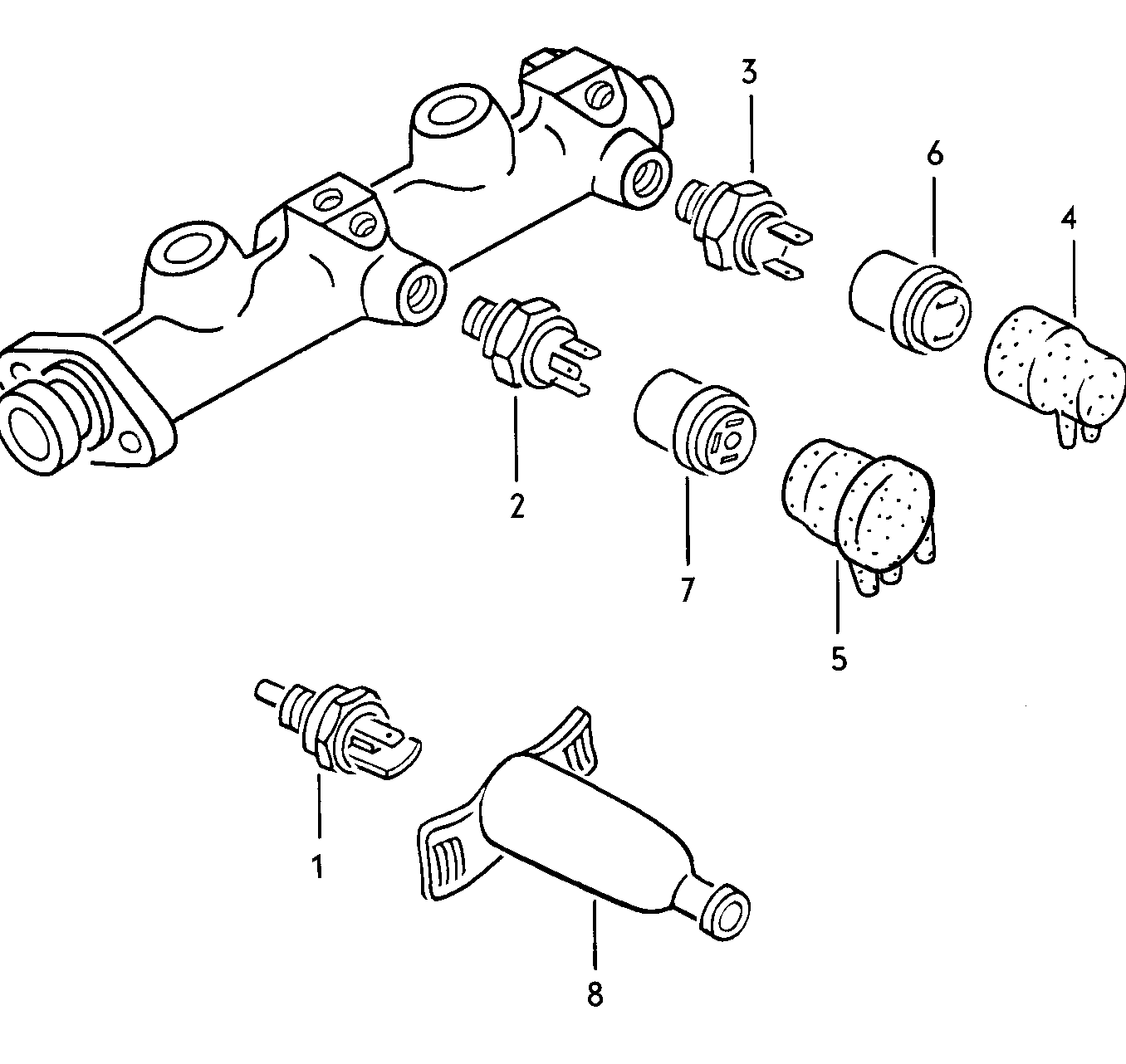 Bremslichtschalter  - Typ 2/syncro - t2